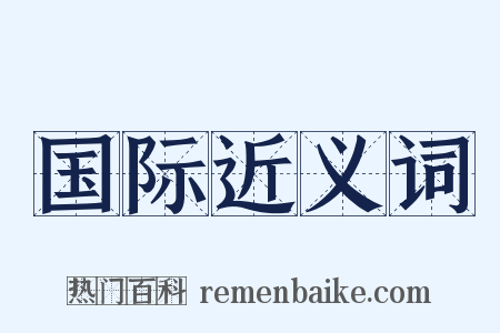 国际近义词是什么意思的图片